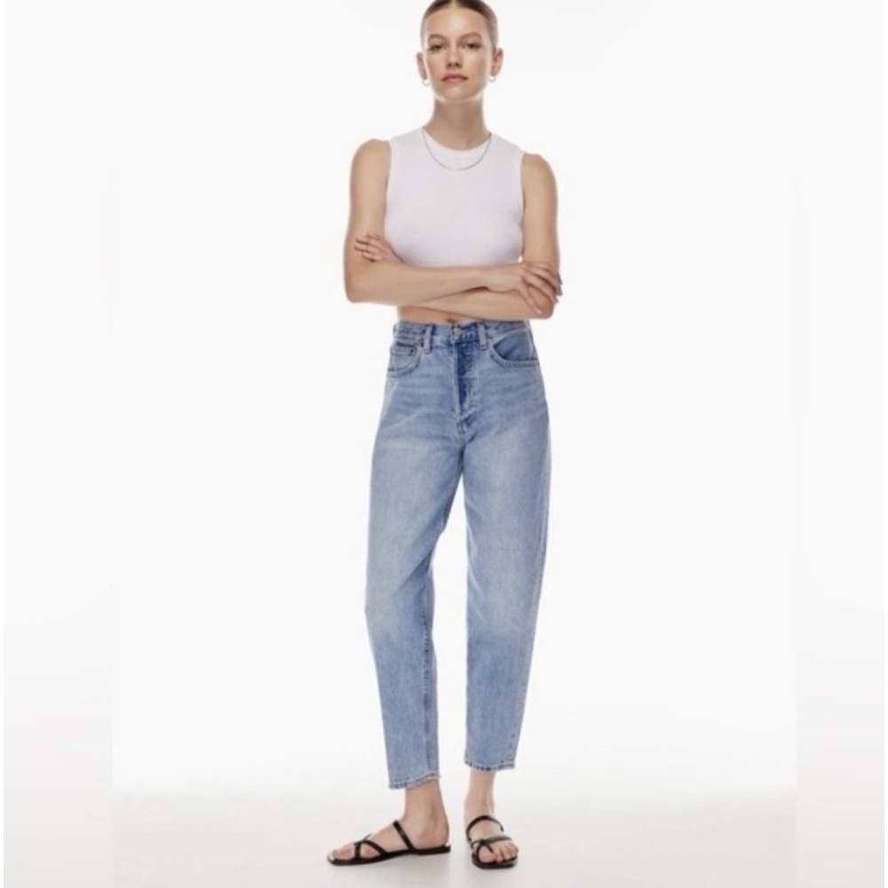 Aritzia Denim Forum Claudia High Rise Baggy 28L Denim Jeans Sz 28